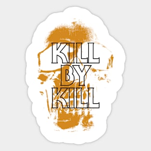 Orange Skull Sticker